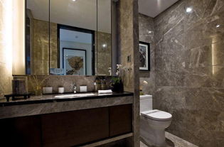 現(xiàn)代簡(jiǎn)約三居室衛(wèi)生間隔斷裝修效果圖